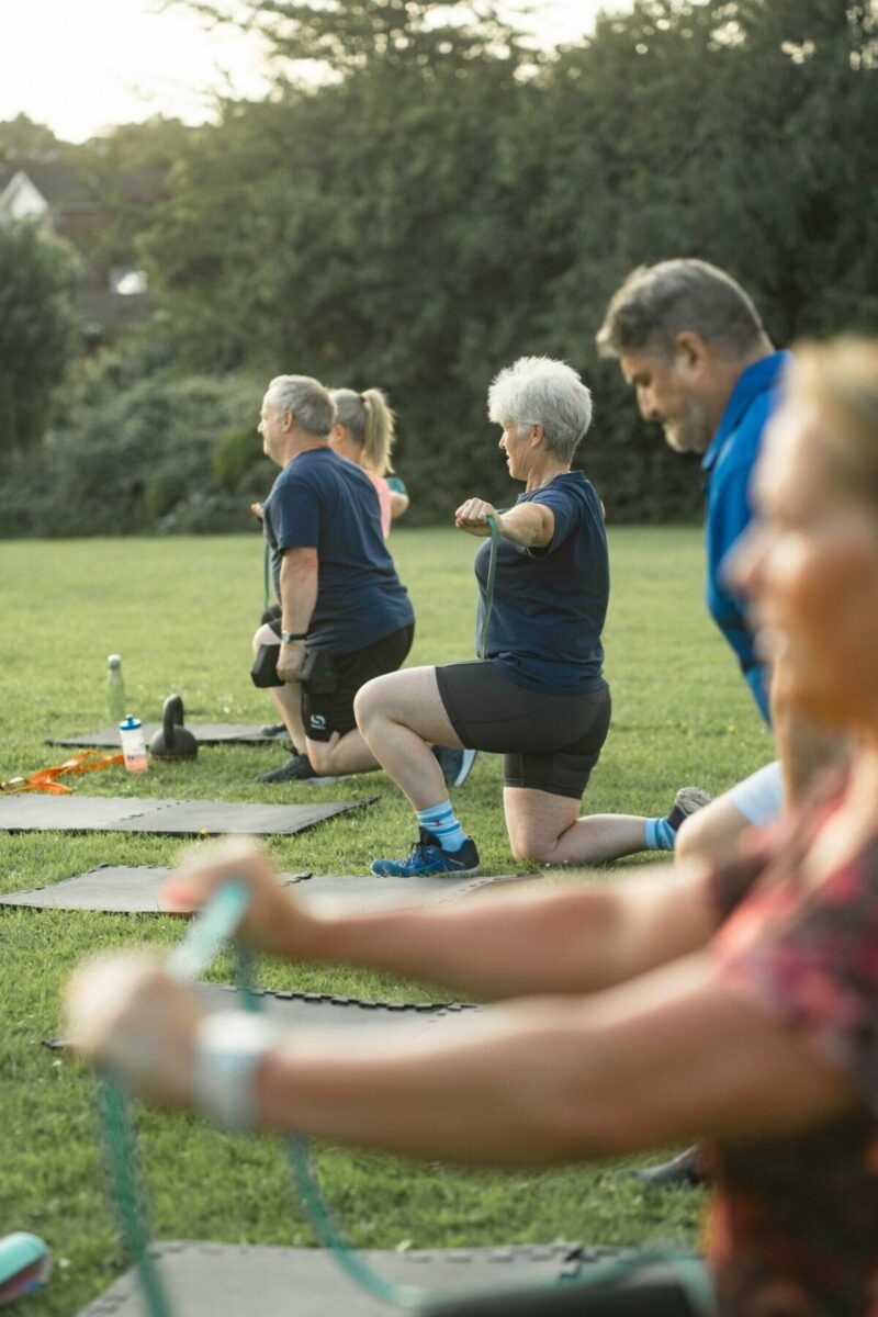 Group personal training Resistance work